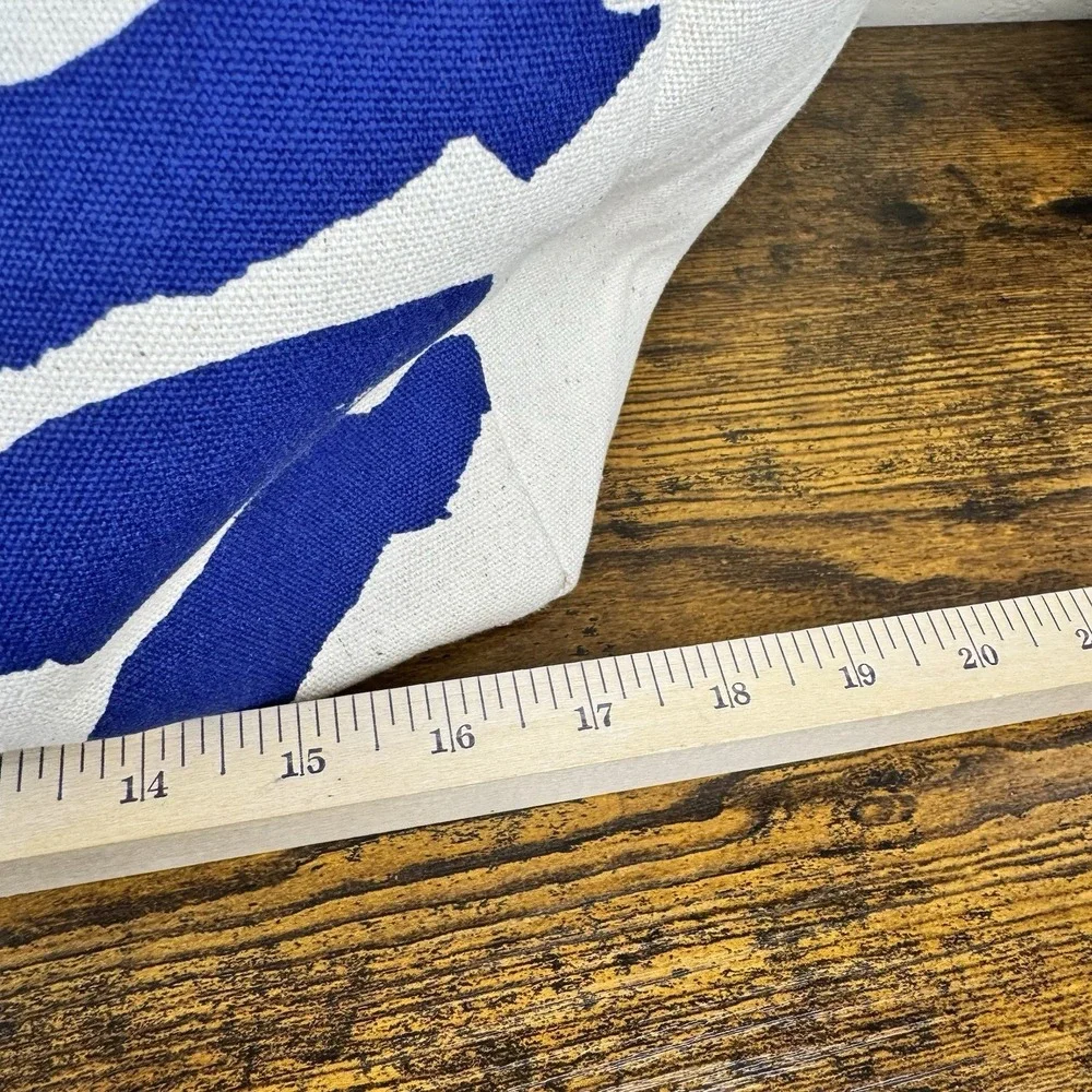 Clarins Canvas Tote Bag Blue Zebra Print Eco‎ Recycled Materials NWT Shopper